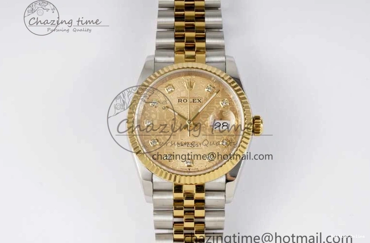 0110 Tailored DateJust 36mm DIWF 1:1 Best Edition 904L Steel Computer Dial Diamonds Markers on SS YG Jubilee Bracelet SA 2314